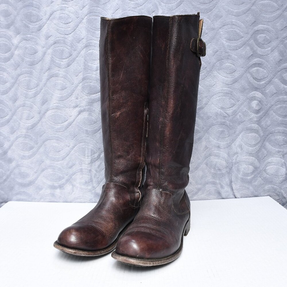 Gee Wawa Sage Riding Tall Hand Made Artisan Western Genuine Leather Boots Sz 8